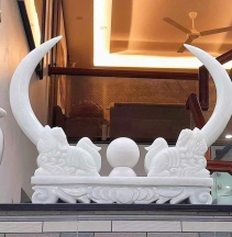 Ngà voi đá nguyên khối bạch ngọc