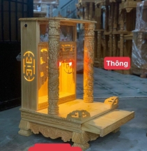 trang thờ  điện tử gỗ thông