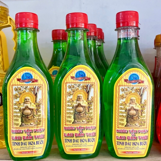 Nước tắm phật lau ban thờ hương bưởi