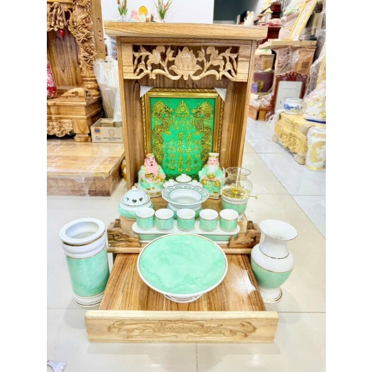 Trọn bộ ban thờ thần tài thổ địa mệnh Mộc