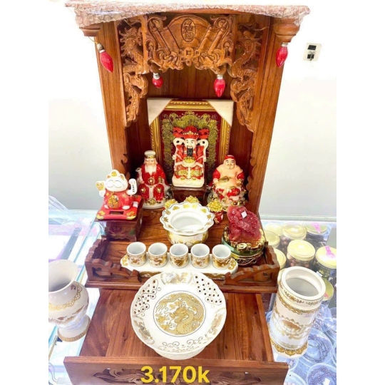 Ban thờ thần tài thổ địa mệnh Hoả