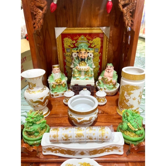 Tượngt hần tài thổ địa thần tiền mệnh Mộc 