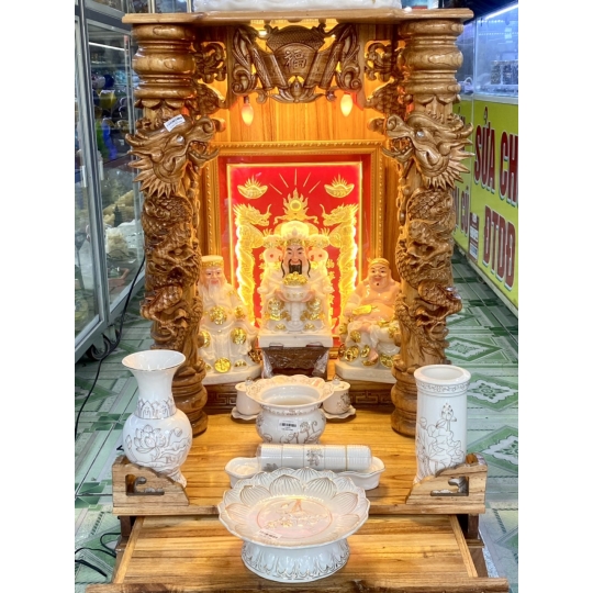 Ban thờ thần tài thổ địa mệnh Kim 