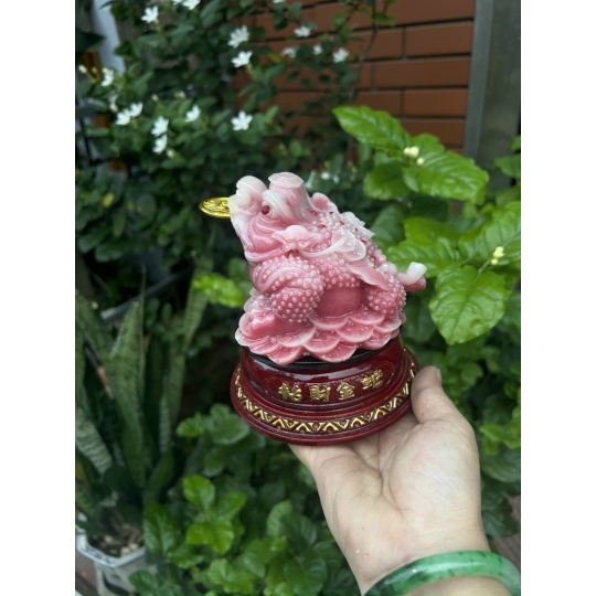 Cụ Cóc thần tài chất liệu đá 