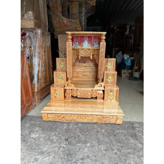 Bục tam cấp gỗ xoan 