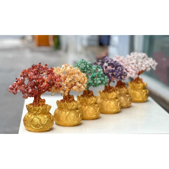 Cây thạch anh tài lộc đế tròn