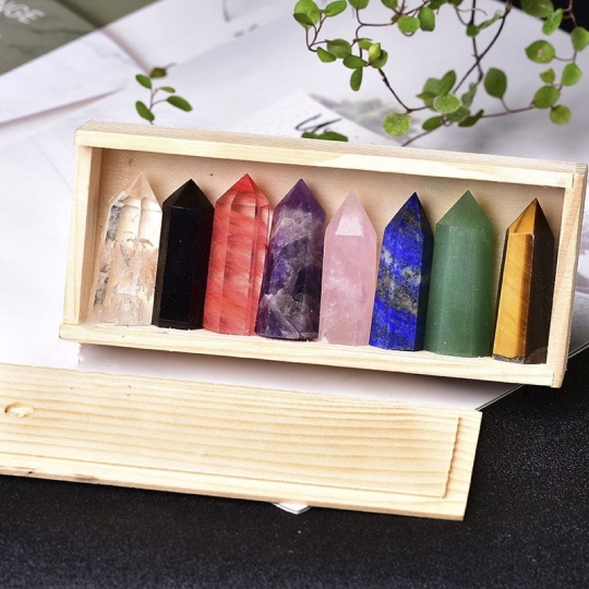 Tháp trụ Thạch Anh tài lộc 